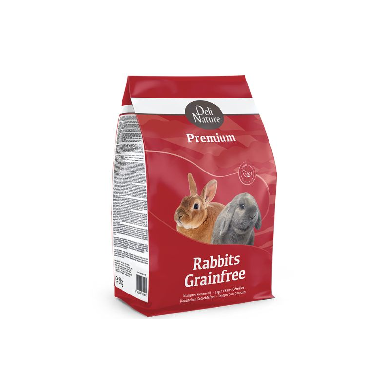 DN PREMIUM RABBITS GRAINFREE 3KG(4) / MIESZANKA DLA KRÓLIKÓW BEZZBOŻOWA
