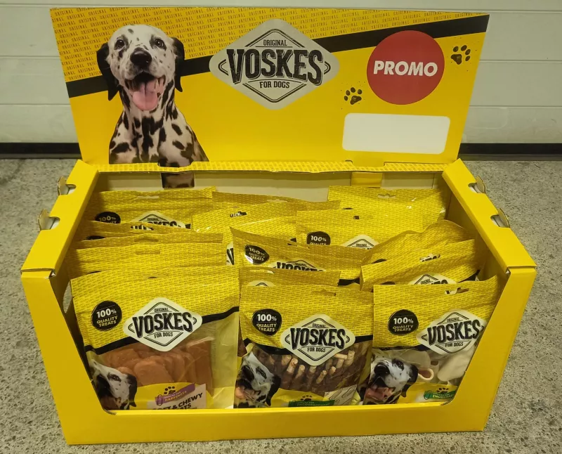 VOSKES COMBI DISPLAY FILET/STICKS/TACO 400G (15) / BOX VOSKES COMBI DISPLAY FILET/STICKS/TACO 400G (15) / BOX