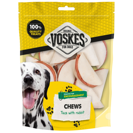 TACO WITH RAWHIDE  RABBIT 0,4KG (15) / TACO ZE SKÓRĄ WOŁOWĄ I KRÓLIKIEM