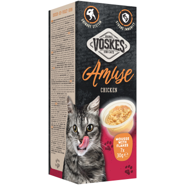 VOSKES MOUSSE WITH FLAKES CHICKEN 7X30GR / MUS Z KAWAŁKAMI KURCZAKA