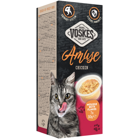 VOSKES MOUSSE WITH FLAKES CHICKEN 7X30GR / MUS Z KAWAŁKAMI KURCZAKA