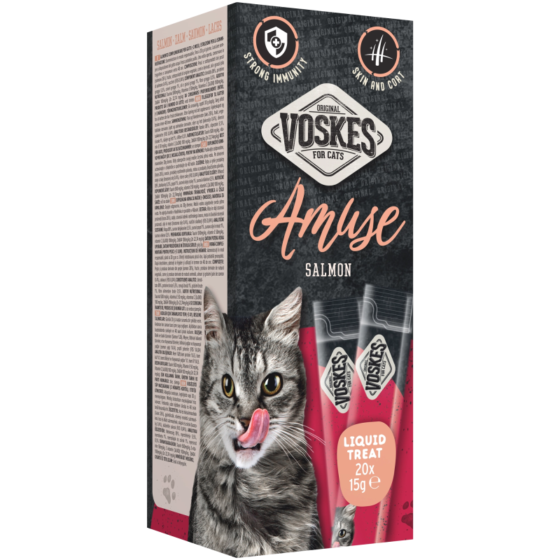 VOSKES LIQUID TREAT SALMON 20x15GR (8) / PŁYNNY PRZYSMAK Z ŁOSOSIA