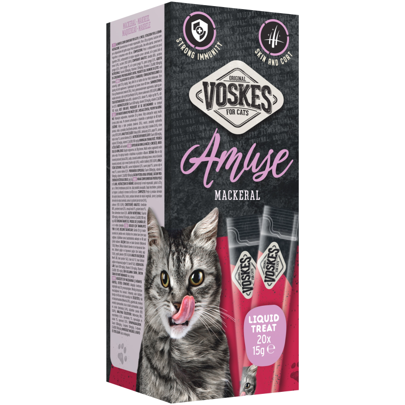 VOSKES LIQUID TREAT MACKERAL 20x15GR / PŁYNNY PRZYSMAK Z MAKRELI