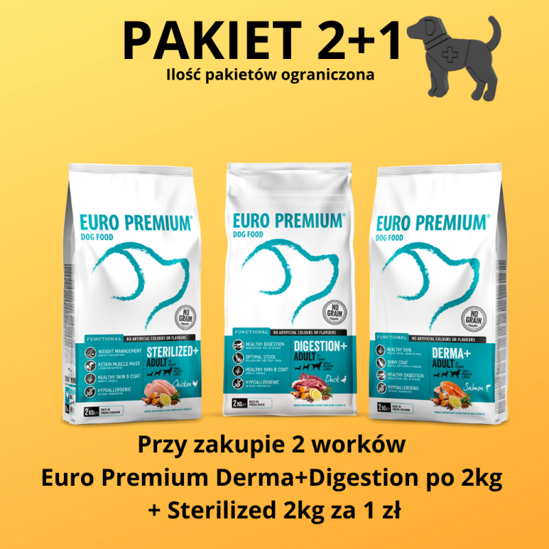 PAKIET Euro Premium Funkcjonal 2+1 2kg / DERMA DIESTION STERILIZED