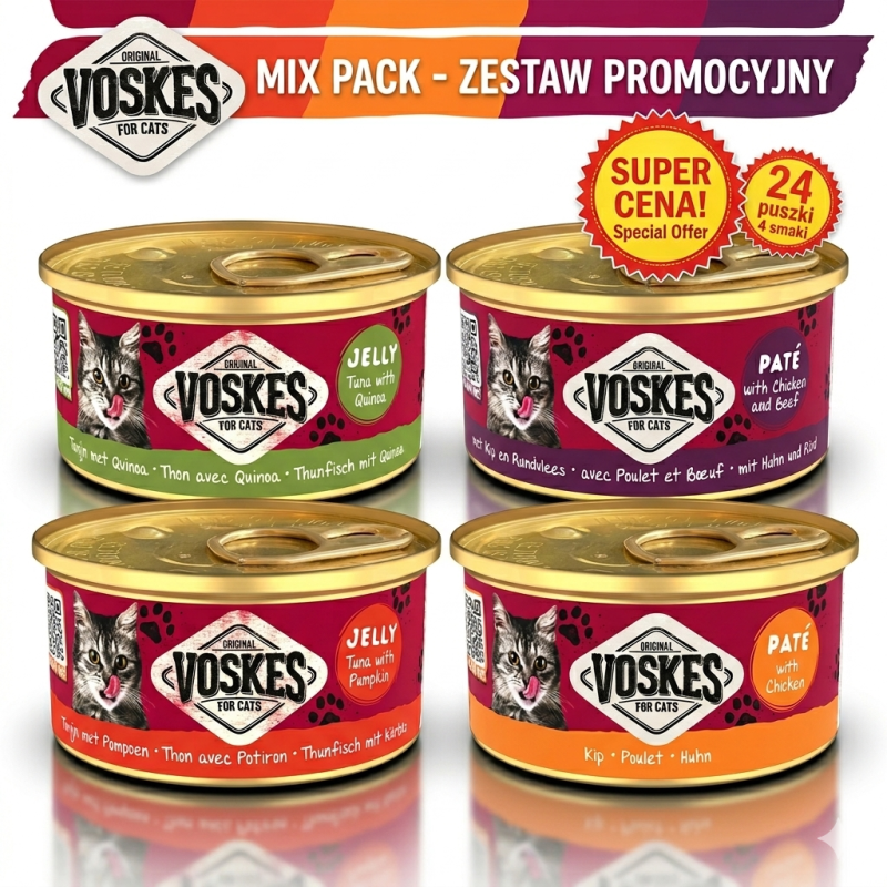 PAKIET MIX SMAKÓW VOSKES PUSZKA 24X85G