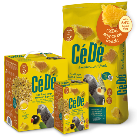 CéDé EGG FOOD LARGE PARAKEET & PARROT 1KG (10) / POKARM JAJECZNY DLA ŚREDNICH I DUŻYCH PAPUG