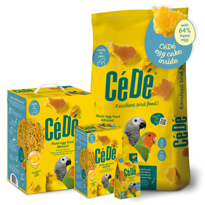 CéDé EGG FOOD MOIST ALLROUND 1KG (10) / POKARM JAJECZNY WILGOTNY DLA  PTAKÓW OZDOBNYCH