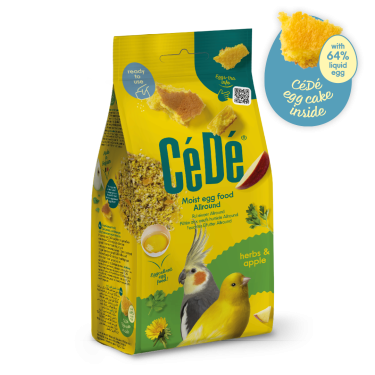 CéDé EGG FOOD MOIST ALLROUND HERBS & APPLE 0,2 KG (5) / POKARM JAJECZNY Z OWOCAMI TROPIKALNYMI