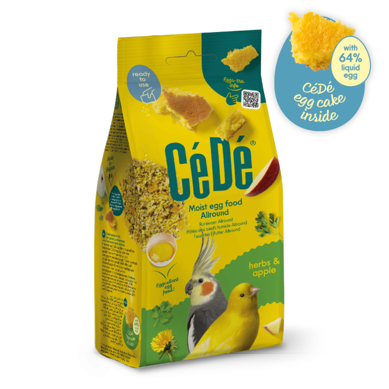 CéDé EGG FOOD MOIST ALLROUND HERBS & APPLE 200 G (5) / POKARM JAJECZNY WILGOTNY Z ZIOŁAMI I JABŁKIEM
