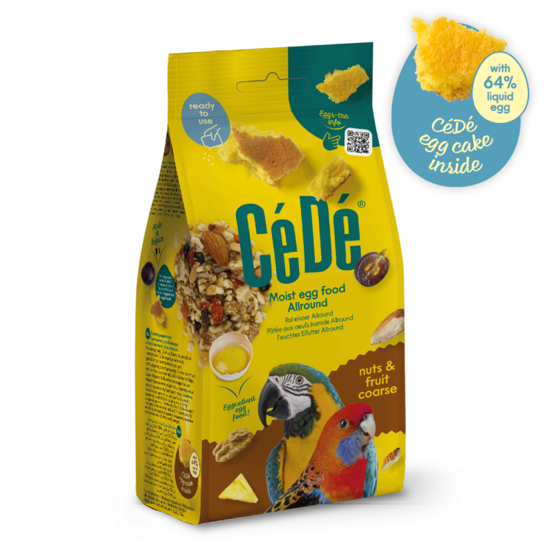 CéDé EGG FOOD MOIST ALLROUND NUTS & FRUIT COARSE 200G (5) / POKARM JAJECZNY WILGOTNY Z ORZECHAMI I OWOCAMI
