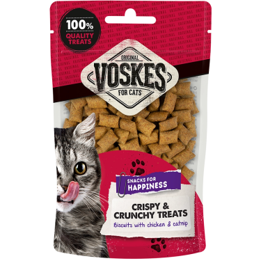 VOSKES BISCUITS WITH CHICKEN & CATNIP 60G (10) / CIASTKA Z KURCZAKIEM I KOCIMIĘTKĄ