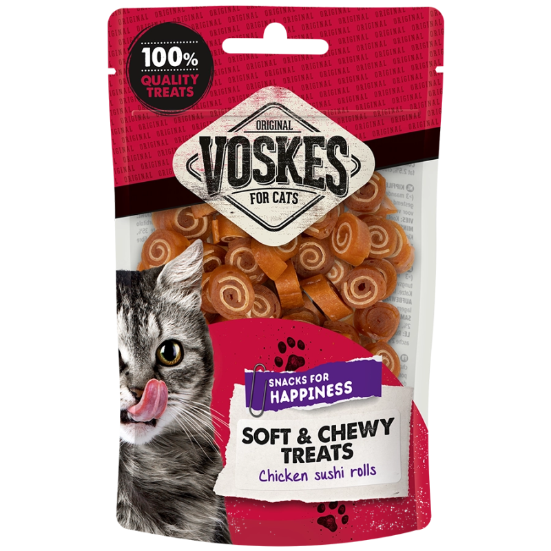 VOSKES CHICKEN SUSHI ROLLS 60G (10) / ROLKI SUSHI Z KURCZAKA