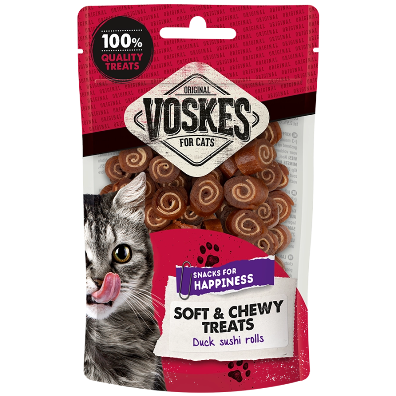 VOSKES DUCK SUSHI ROLLS 60G (10) / ROLKI SUSHI Z KACZKI