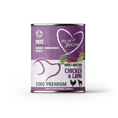 EP PATE ADULT CHICKEN  LAMB 400G (6) / PUSZKA MOKRA KARMA DLA PSA KURCZAK  JAGNIĘCINA