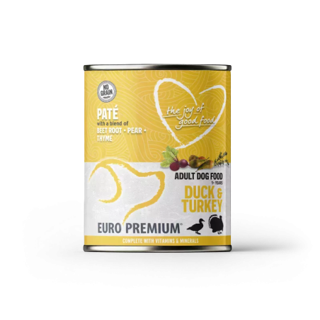 EP PATE ADULT DUCK  TURKEY 400G (6) /  PUSZKA MOKRA KARMA DLA DOROSŁEGO PSA KACZKAINDYK