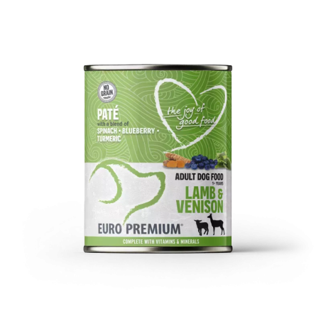 EP PATE ADULT LAMB  VENISON 400G (6) / PUSZKA MOKRA KARMA DLA DOROSŁEGO PSA JAGNIĘCINA DZICZYZNA
