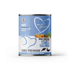 EP PATE ADULT WITH TUNA  SALMON 400G (6) / PUSZKA MOKRA KARMA DLA DOROSŁEGO PSATUŃCZYK  ŁOSOŚ