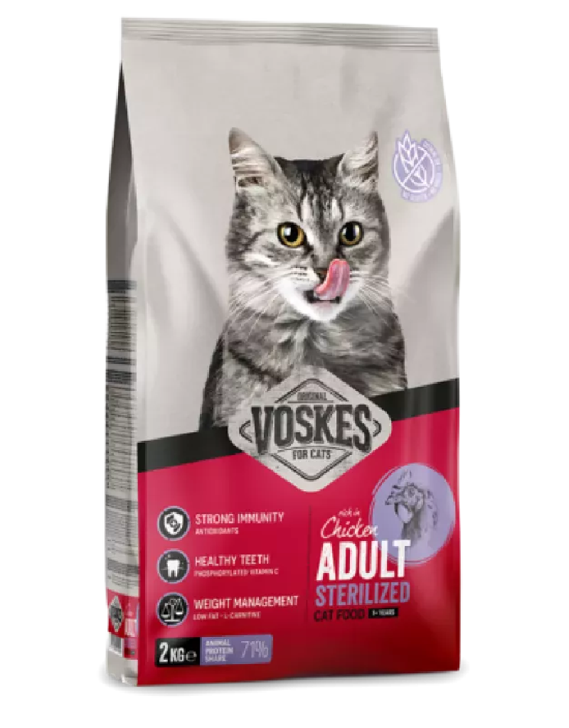 VOSKES ADULT STERILIZED CHICKEN 7KG / DOROSŁY KOT STERILIZOWANY Z KURCZAKIEM
