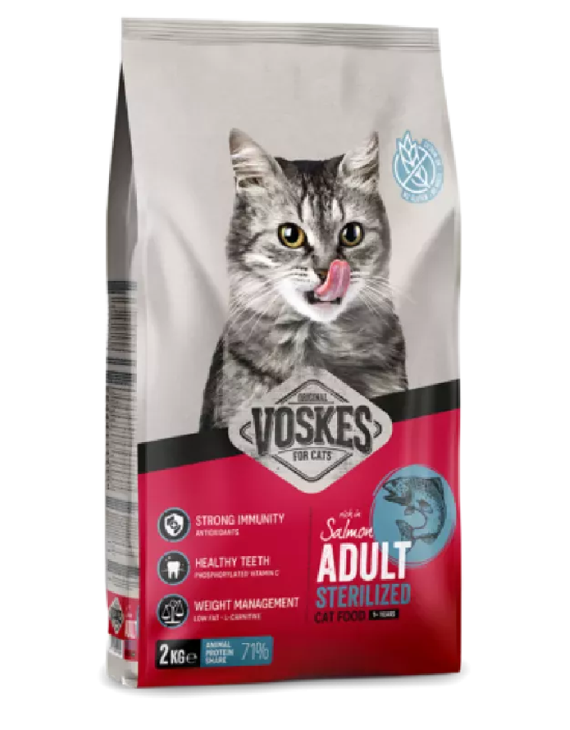 VOSKES ADULT STERILIZED SALMON 7KG / DOROSŁY KOT STERYLIZOWANY Z ŁOSOSIEM