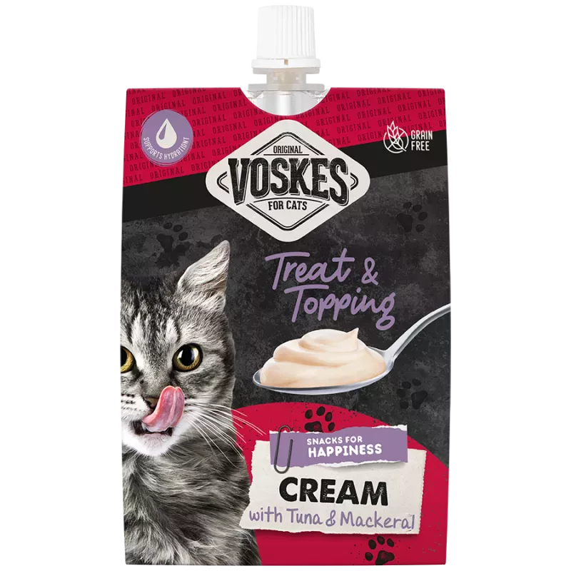 VOSKES CREAM WITH TUNA AND MACKERAL 90G (15) / KREM DLA KOTA Z TUŃCZYKIEM I MAKRELĄ