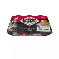 VOSKES JELLY CUPS TUNA  CRAB 6X25G (12)/ KUBKI GALARETKI Z TUŃCZYKIEM I KRABAM