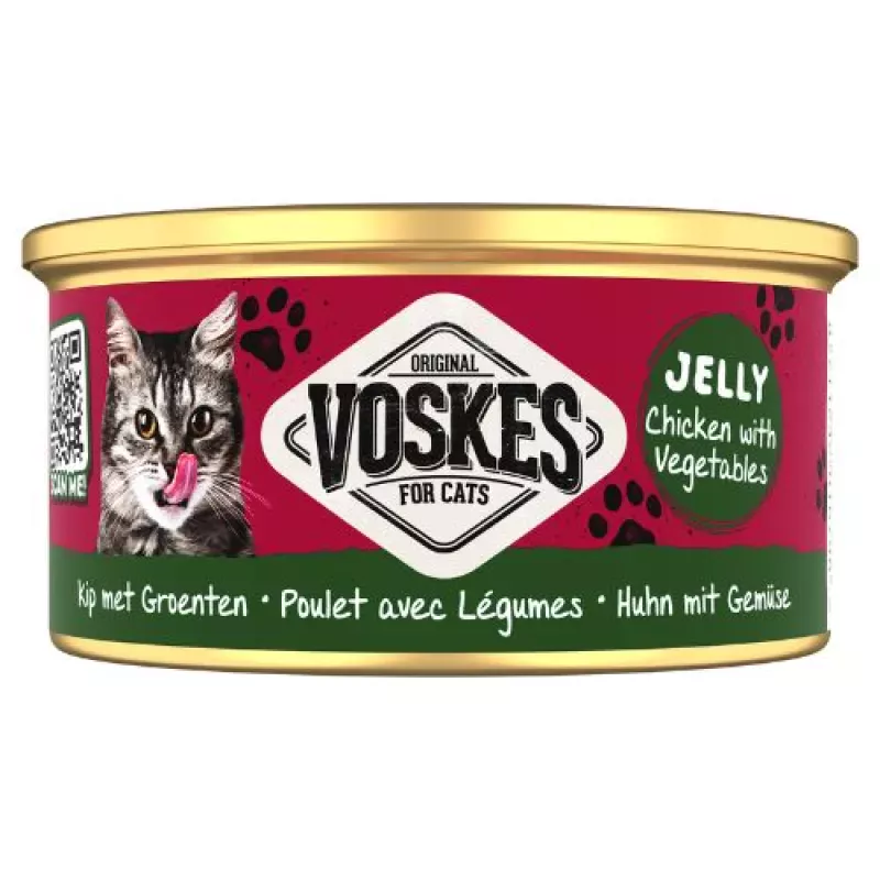 VOSKES JELLY WETFOOD CHICKEN WITH VEGETABLES 85G (24) / KOT GALARETKA KURCZAK Z WARZYWAMI