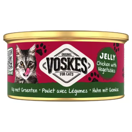 VOSKES JELLY WETFOOD CHICKEN WITH VEGETABLES 85G (24) / KOT GALARETKA KURCZAK Z WARZYWAMI