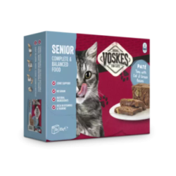 VOSKES SENIOR PATÉ TUNA WITH COD  GREEN BEANS 85G (8) / SENIOR PASZTET TUŃCZYK Z DORSZEM I FASOLKĄ SZPARAGOWĄ