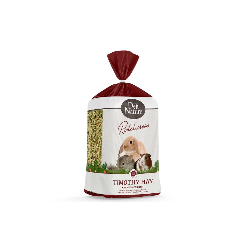DN RODELICIOUS TIMOTHY HAY CARROT  PARSNIP 600G (6) / SIANKO TYMOTKA Z MARCHEWKĄ I PASTERNAKIEM 600G